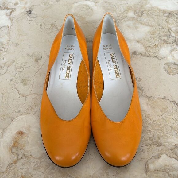 Bally Suisse Romain Nappa Leather Ballerina Flats 1970s Vintage - Picture 4 of 12